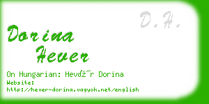 dorina hever business card